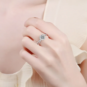 anello d'argenti cuore solitario donna zaffiro